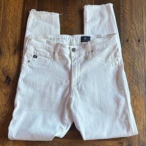 AG Adriano Goldschmied Women's White Slim Jeans